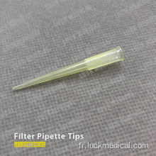 Astuce de filtre en plastique jetable 1000 ul / 200 ul